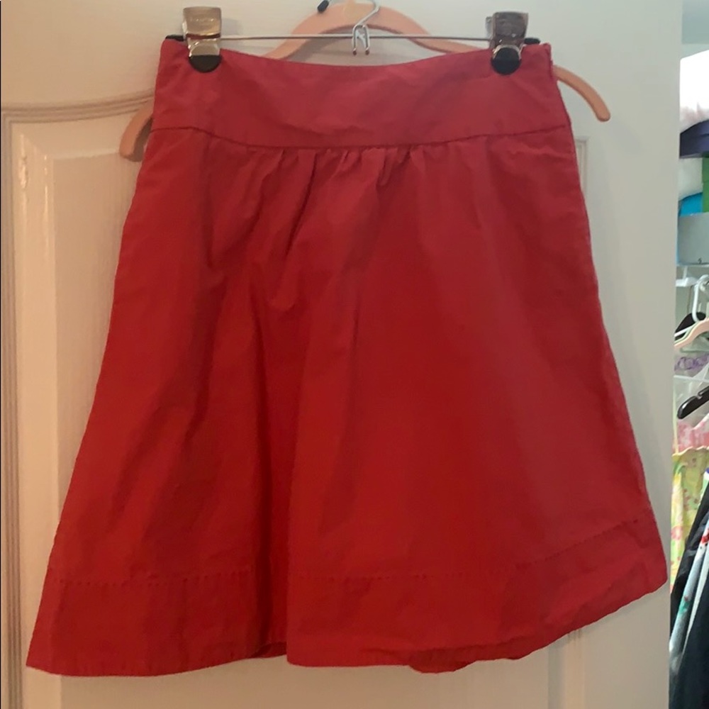 Magenta knee length a line skirt
